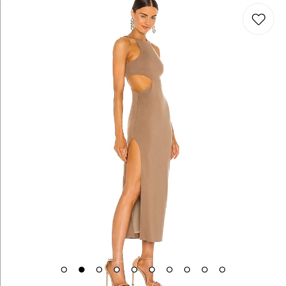 NWT - Michael Costello x Revolve Rylan Midi Dress in Taupe